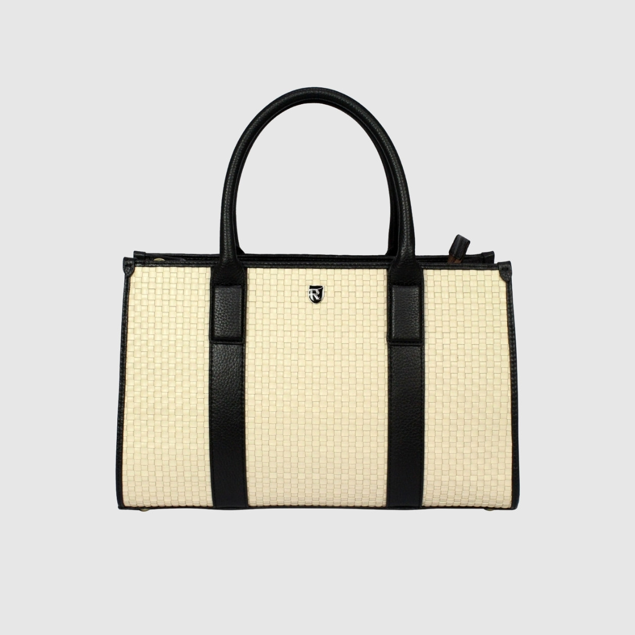 Madama Weave Satchel - Black