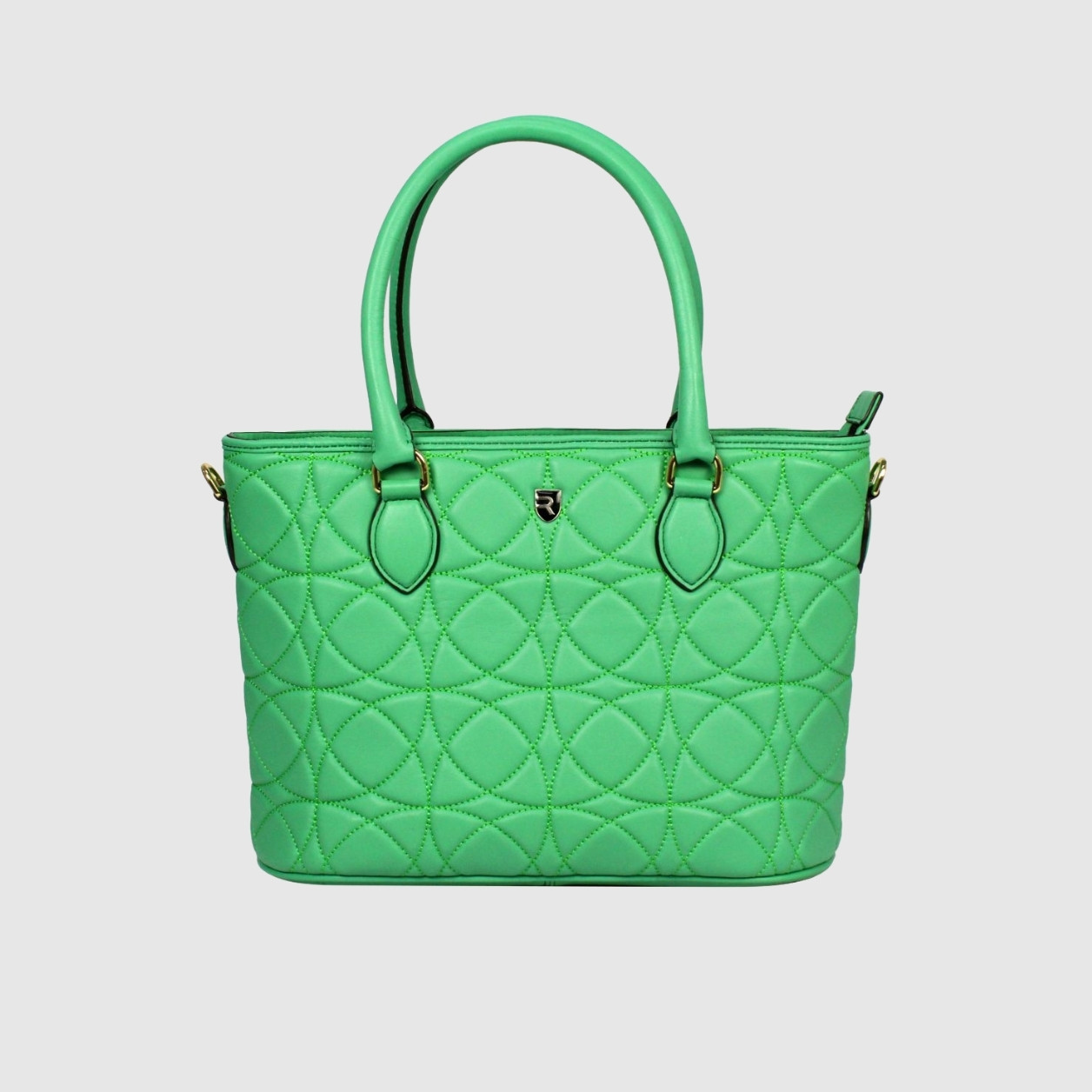 Quilted Tote - Green